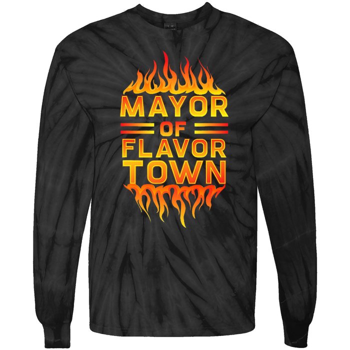 Mayor Of The Flavor Town Tie-Dye Long Sleeve Shirt