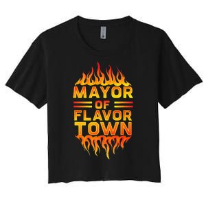 Mayor Of The Flavor Town Women's Crop Top Tee