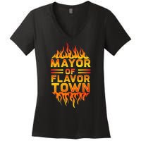 Mayor Of The Flavor Town Women's V-Neck T-Shirt