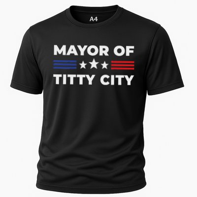 Mayor Of Titty City Cooling Performance Crew T-Shirt