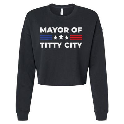 Mayor Of Titty City Cropped Pullover Crew