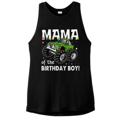 Mama Of The Birthday Bboy Monster Truck Birthday Ladies PosiCharge Tri-Blend Wicking Tank