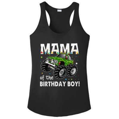 Mama Of The Birthday Bboy Monster Truck Birthday Ladies PosiCharge Competitor Racerback Tank