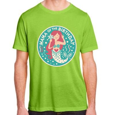 Mama Of The Birthday Mermaid Birthday Party Mermaid Mother Adult ChromaSoft Performance T-Shirt