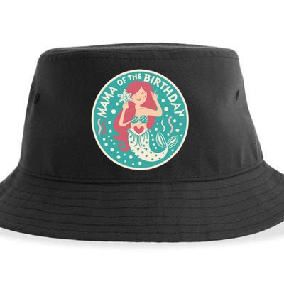 Mama Of The Birthday Mermaid Birthday Party Mermaid Mother Sustainable Bucket Hat