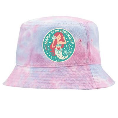 Mama Of The Birthday Mermaid Birthday Party Mermaid Mother Tie-Dyed Bucket Hat