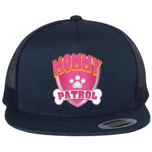 Mommy Of The Birthday Girl Dog Paw Mom Matching Flat Bill Trucker Hat