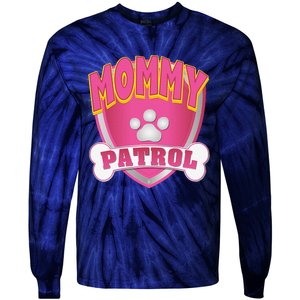 Mommy Of The Birthday Girl Dog Paw Mom Matching Tie-Dye Long Sleeve Shirt