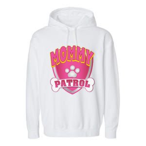 Mommy Of The Birthday Girl Dog Paw Mom Matching Garment-Dyed Fleece Hoodie