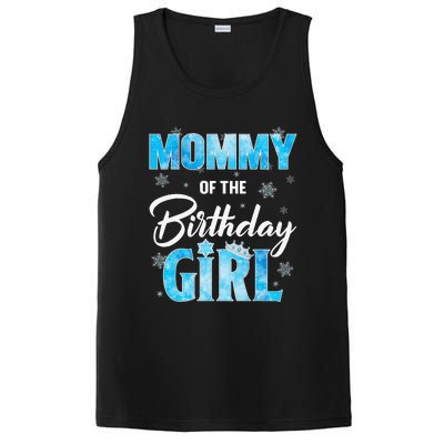 Mommy Of The Birthday Girl Family Snowflakes Winter Party PosiCharge Competitor Tank