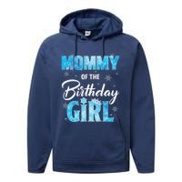 Mommy Of The Birthday Girl Family Snowflakes Winter Party Performance Fleece Hoodie