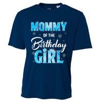 Mommy Of The Birthday Girl Family Snowflakes Winter Party Cooling Performance Crew T-Shirt