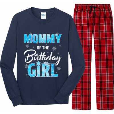 Mommy Of The Birthday Girl Family Snowflakes Winter Party Long Sleeve Pajama Set