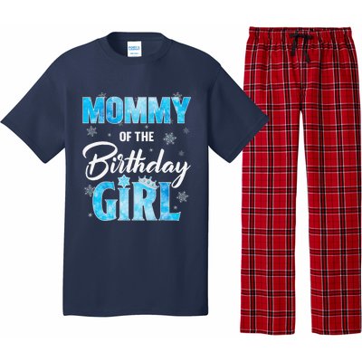 Mommy Of The Birthday Girl Family Snowflakes Winter Party Pajama Set