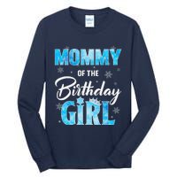 Mommy Of The Birthday Girl Family Snowflakes Winter Party Tall Long Sleeve T-Shirt