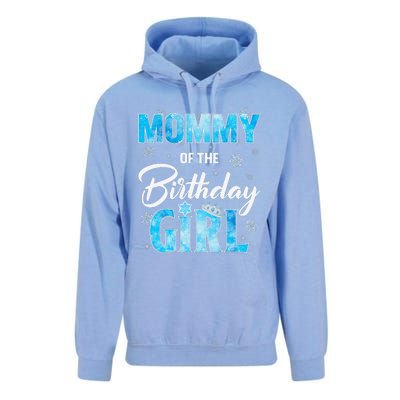 Mommy Of The Birthday Girl Family Snowflakes Winter Party Unisex Surf Hoodie