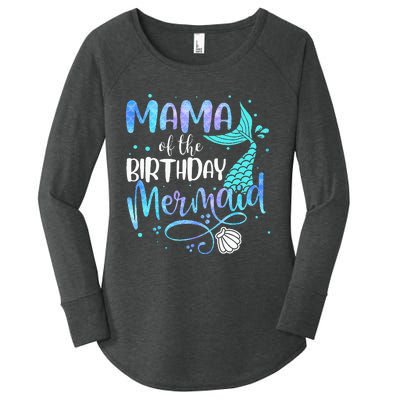 Mama Of The Birthday Mermaid Family Matching Party Squad Women's Perfect Tri Tunic Long Sleeve Shirt