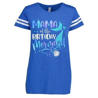 Mama Of The Birthday Mermaid Family Matching Party Squad Enza Ladies Jersey Football T-Shirt