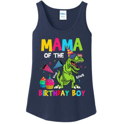 Mama Of The Birthday Bboy TRex Dinosaur Birthday Ladies Essential Tank