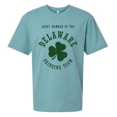 Member Of The Delaware Drinking Team St Patricks Day Sueded Cloud Jersey T-Shirt