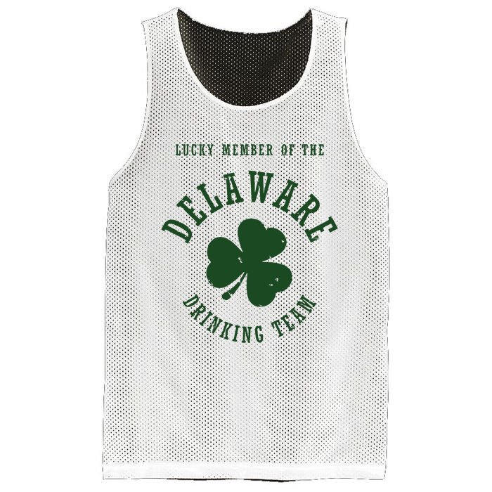 Member Of The Delaware Drinking Team St Patricks Day Mesh Reversible Basketball Jersey Tank