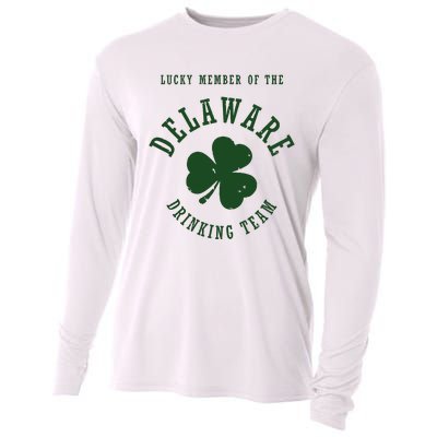 Member Of The Delaware Drinking Team St Patricks Day Cooling Performance Long Sleeve Crew