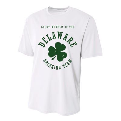 Member Of The Delaware Drinking Team St Patricks Day Performance Sprint T-Shirt