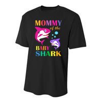 Mommy Of The Baby Birthday Shark Mommy Shark Mother's Day Youth Performance Sprint T-Shirt