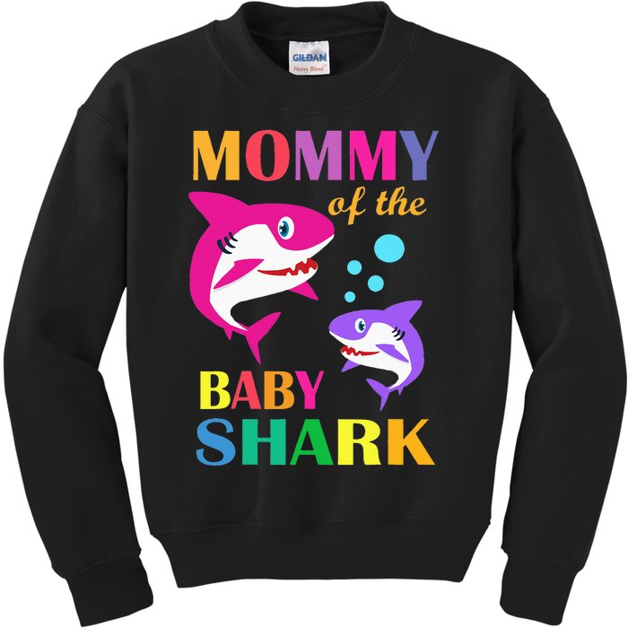 Mommy Of The Baby Birthday Shark Mommy Shark Mother's Day Kids Sweatshirt