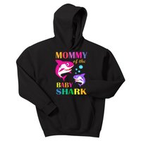 Mommy Of The Baby Birthday Shark Mommy Shark Mother's Day Kids Hoodie