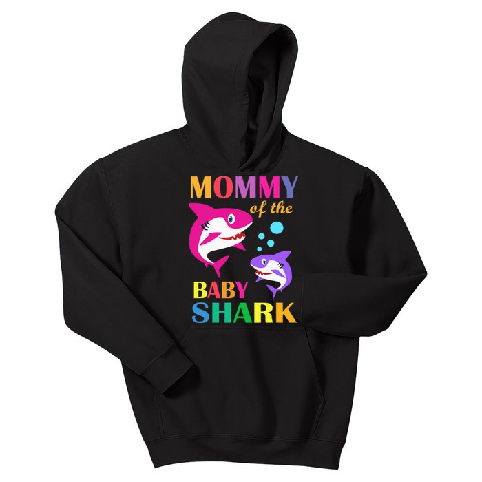 Mommy Of The Baby Birthday Shark Mommy Shark Mother's Day Kids Hoodie