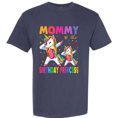 Mommy Of The Birthday Princess Girl Dabbing Unicorn Mom Garment-Dyed Heavyweight T-Shirt