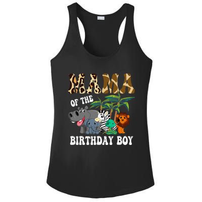 Mama Of The Birthday Bboy Zoo Bday Safari Celebration Ladies PosiCharge Competitor Racerback Tank