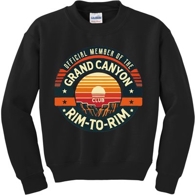 Member Of The Grand Canyon Rimtorim Club Gift Kids Sweatshirt