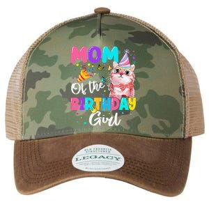 Mom Of The Birthday Cat Kitten Theme Family Bday Legacy Tie Dye Trucker Hat