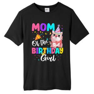 Mom Of The Birthday Cat Kitten Theme Family Bday Tall Fusion ChromaSoft Performance T-Shirt