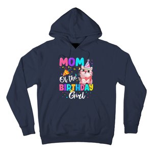 Mom Of The Birthday Cat Kitten Theme Family Bday Hoodie