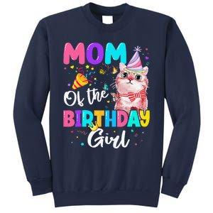 Mom Of The Birthday Cat Kitten Theme Family Bday Sweatshirt