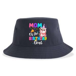 Mom Of The Birthday Cat Kitten Theme Family Bday Sustainable Bucket Hat