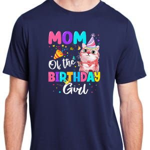 Mom Of The Birthday Cat Kitten Theme Family Bday Adult ChromaSoft Performance T-Shirt