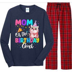 Mom Of The Birthday Cat Kitten Theme Family Bday Long Sleeve Pajama Set