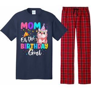 Mom Of The Birthday Cat Kitten Theme Family Bday Pajama Set