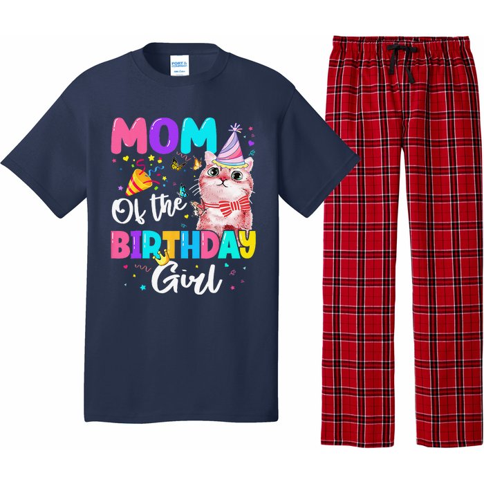 Mom Of The Birthday Cat Kitten Theme Family Bday Pajama Set