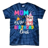 Mom Of The Birthday Cat Kitten Theme Family Bday Tie-Dye T-Shirt