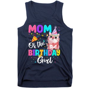 Mom Of The Birthday Cat Kitten Theme Family Bday Tank Top