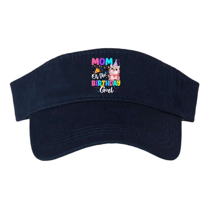 Mom Of The Birthday Cat Kitten Theme Family Bday Valucap Bio-Washed Visor