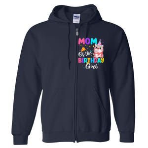 Mom Of The Birthday Cat Kitten Theme Family Bday Full Zip Hoodie