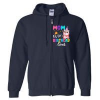 Mom Of The Birthday Cat Kitten Theme Family Bday Full Zip Hoodie