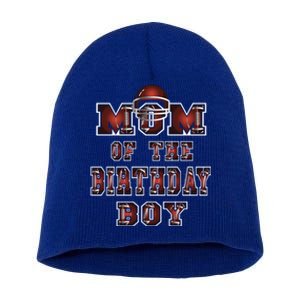 Mom Of The Birthday American Football Party Cute Gift Short Acrylic Beanie