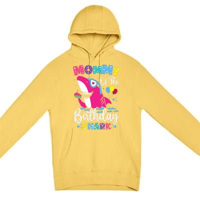 Mommy Of The Shark Birthday Mom Matching Family Premium Pullover Hoodie